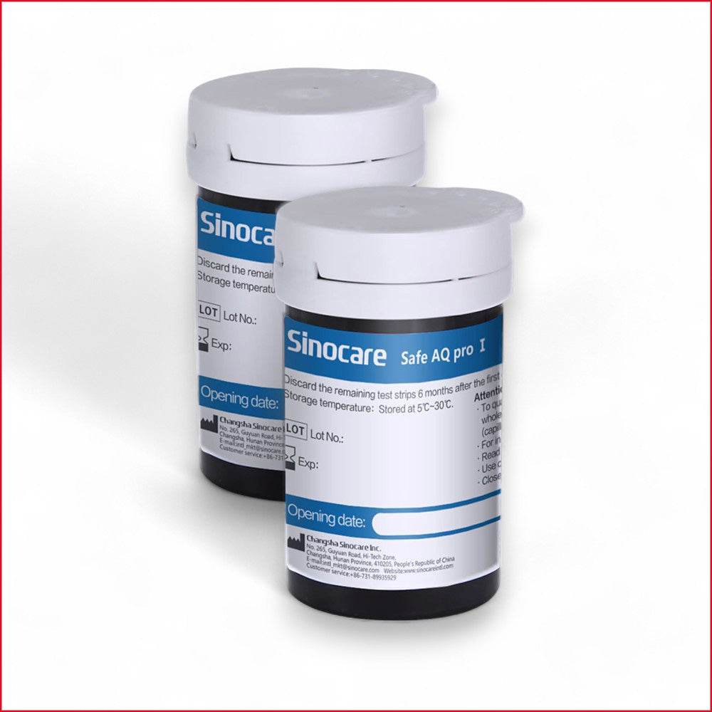 SINOCARE - Safe AQ pro I Blutzuckerteststreifen + Lanzetten