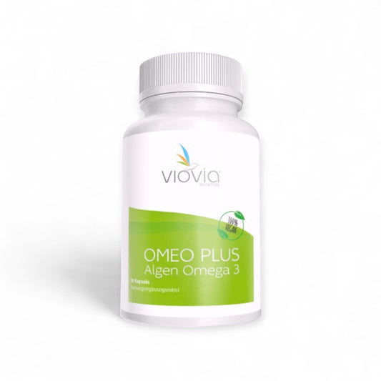 OMEO PLUS Algen OMEGA 3 Kapseln - Algen Omega 3, OMEGA 3, Supplements, vegane Kapseln, Nahrungsergänzung, gesunde Fette, DHA, EPA, Herzgesundheit, Gehirnfunktion, NATURALS, Unterstützung, VIOVIA, blue balance, ETH Meditec