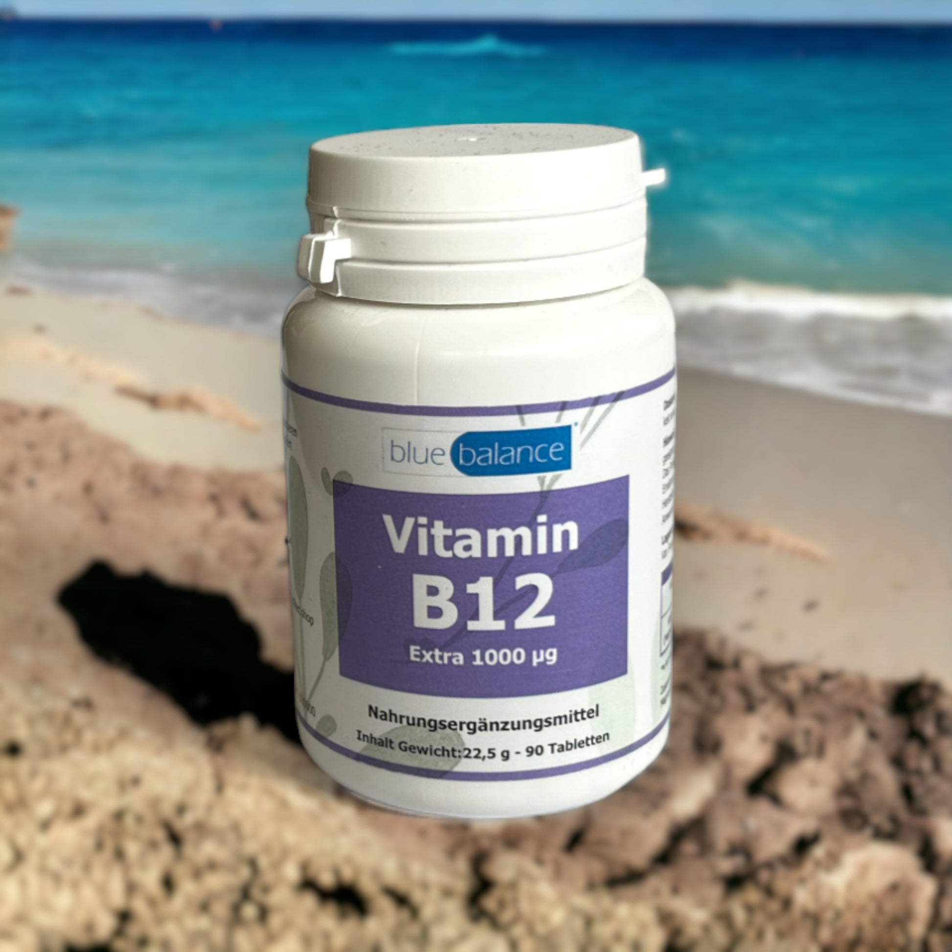 blue balance Vitamin B12 – Unterstützt Nervensystem & Energie. Vegan & hochwertig. 90 Tabletten.