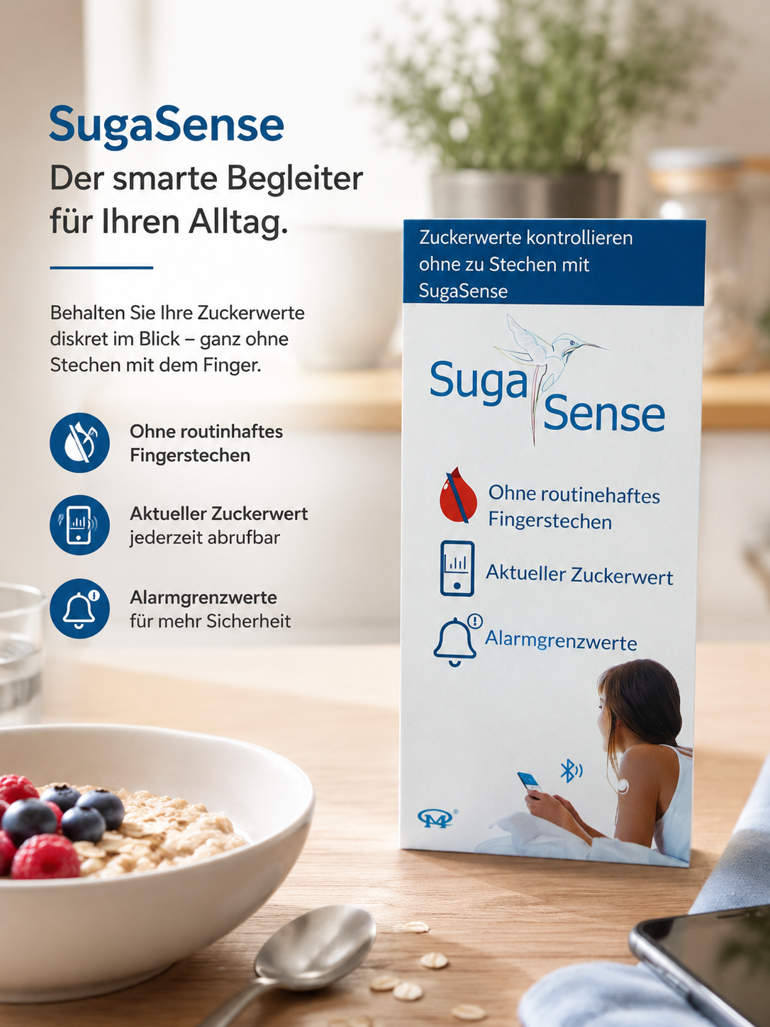 SUGA SENSE STARTER-SET Zucker messen ohne Stechen