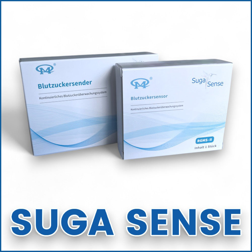 Blutzuckermessgerät, Blutzuckerkontrolle, schmerzfrei, ohne Stechen, Suga Sense, Gesundheitsmanagement, Diabetes Management, innovative Technologie, präzise Messung, Smartphone App, Tragekomfort, kosteneffizient, Nachhaltigkeit, aktives Leben.