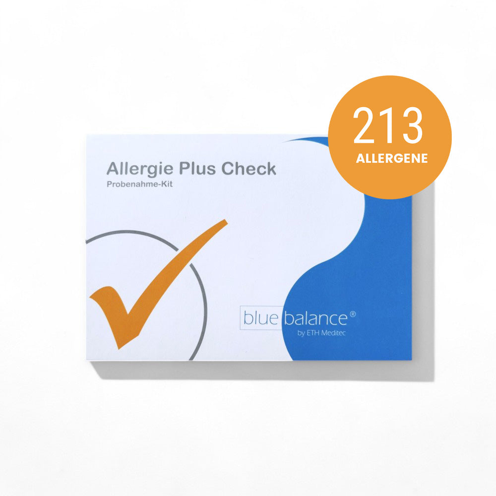 Allergietest Plus mit 213 Allergene - Allergietest, Allergene, blue balance, ETH Meditec, Kreuzallergien, Pollen, Nüsse, Umwelt, Gesundheit, Test, Diagnosen, Zuhause, Selbsttest, baumpollen, Gräserpollen, Hülsenfrüchte, Schimmel, Nahrungsmittel, Kinder, Gesundheitstest, für Familie, Bluttest, Ergebnisse, allergische Reaktionen, Lebensmittelallergie