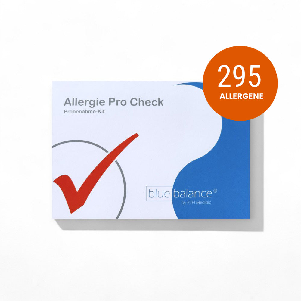 Allergietest Pro mit 295 Allergene - Allergietest, Allergene, blue balance, ETH Meditec, Kreuzallergien, Pollen, Nüsse, Umwelt, Gesundheit, Test, Diagnosen, Zuhause, Selbsttest, baumpollen, Gräserpollen, Hülsenfrüchte, Schimmel, Nahrungsmittel, Kinder, Gesundheitstest, für Familie, Bluttest, Ergebnisse, allergische Reaktionen, Lebensmittelallergie