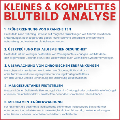 Großer und Kleiner Blutbild Test für personalisierte Gesundheit - blutbild, kleines blutbild, großes blutbild, nutri gene, selbsttest, gesundheitstests, blutuntersuchung, eth meditec, gesundheitsvorsorge, heimatdiagnosetests, blutwertanalyse, gesund bleiben, präventionsmedizin, ernährungsberatung, medizinische tests