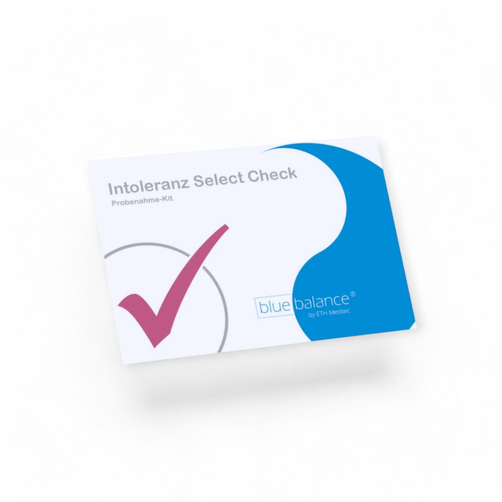 Unverträglichkeitstest Select - unverträglichkeitstest, intoleranz, lebensmittelunverträglichkeiten testen, gesund, blue balance, eth meditec, selbsttest, zuhause, ernährung, gesundheit, symptomatik, allergien, individuell, bequem