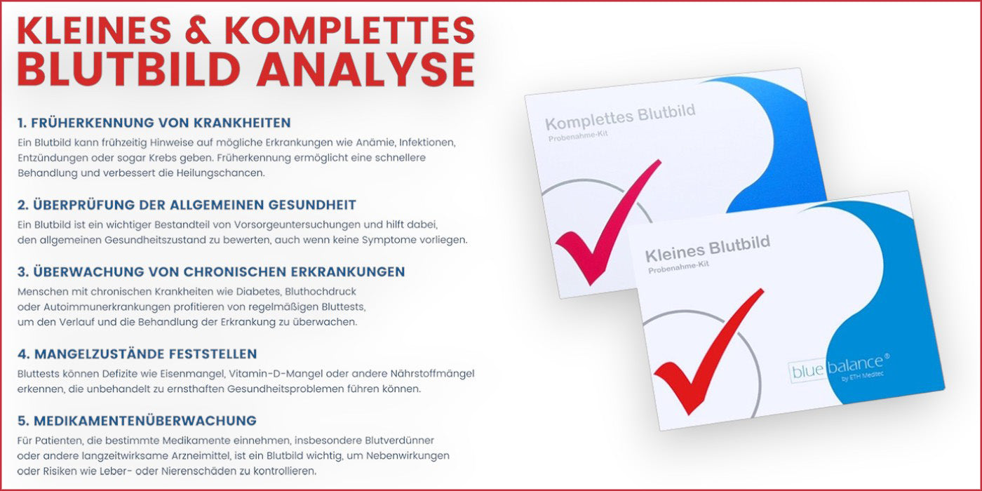 Analyse von Blutwerten für die Gesundheit - blutbild, kleines blutbild, großes blutbild, nutri gene, selbsttest, gesundheitstests, blutuntersuchung, eth meditec, gesundheitsvorsorge, heimatdiagnosetests, blutwertanalyse, gesund bleiben, präventionsmedizin, ernährungsberatung, medizinische tests