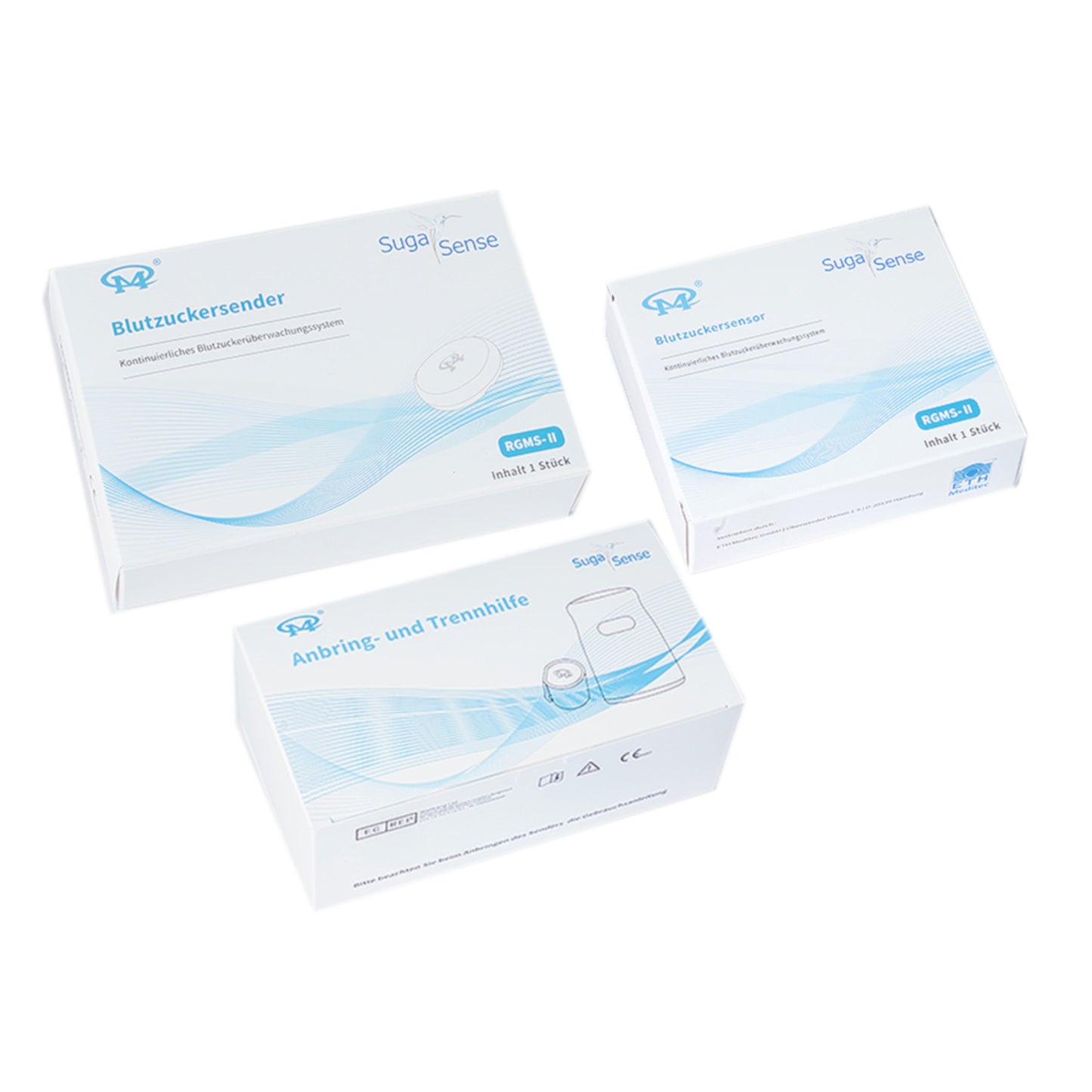 Optimale Blutzuckerüberwachung ohne Nadel -  Blutzuckermessung, Suga Sense, Monat-Komplettset, Sparpaket, Innovation, Diabetes, Gesundheit, Präzisionsmessung, Alltagsintegration, Kontrolle, Technologie, Lebensstil, Monatsset