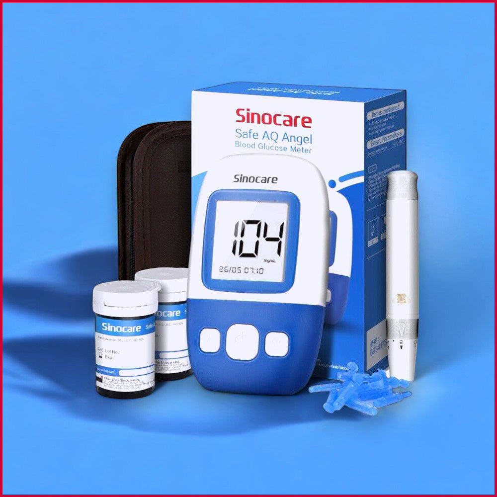 Easy-to-use Sinocare Diabetes Test Kit für alle - Blutzuckermessgerät, Sinocare, Diabetes, ETH Meditec, Gesundheit, Harnsäureteststreifen, Lanzetten, Blutzucker, Teststreifen, medizinische Geräte