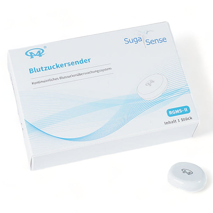 ETH Meditec stellt das umfassende Suga Sense Set für vier Monate zur Verfügung, das robuste Blutzuckersender und -sensoren inkludiert, die speziell für ein vierteljähriges, durchgängiges Diabetesmanagement entwickelt wurden.