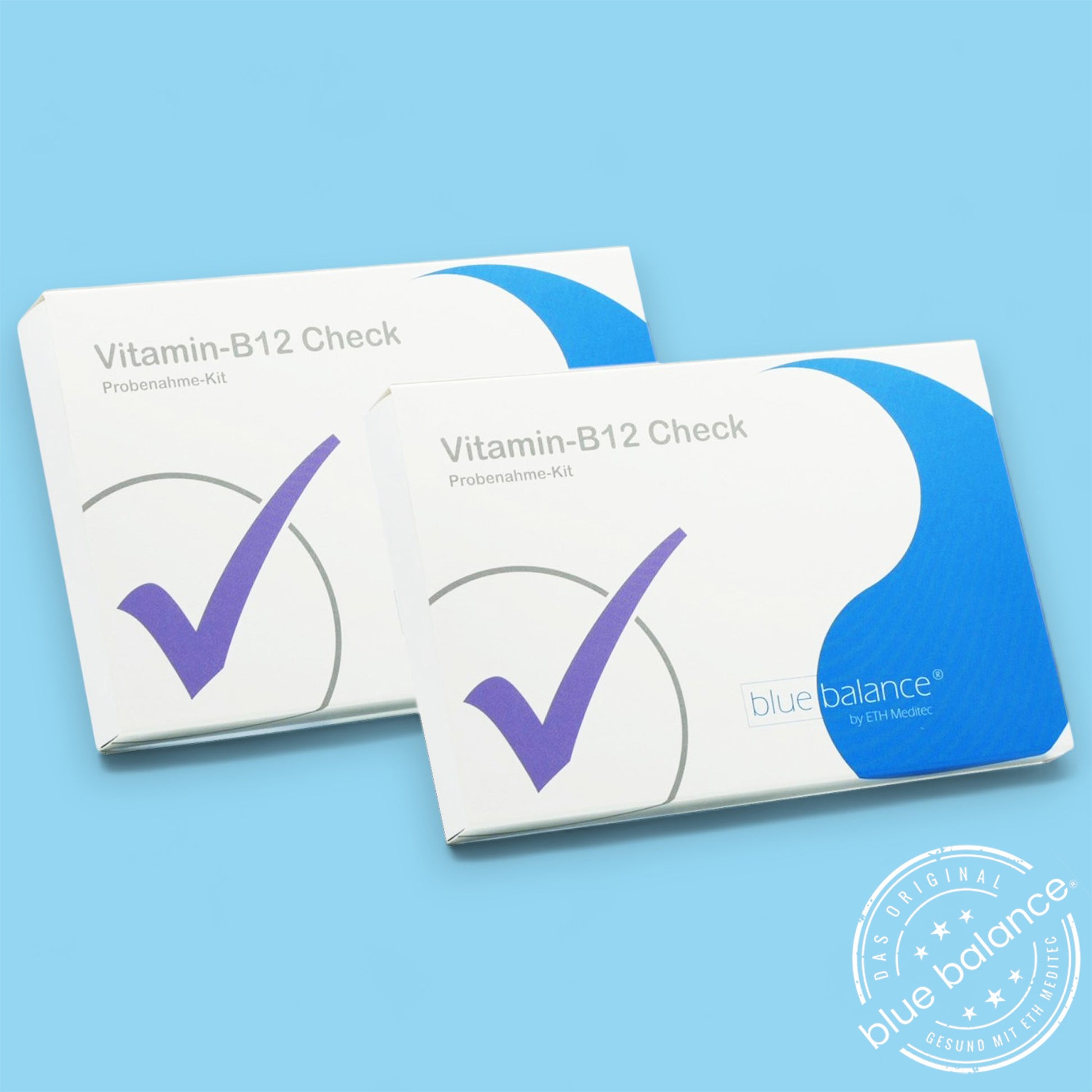 Nutzen Sie den benutzerfreundlichen Blue Balance® Vitamin B12 Test von Eth Meditec, um Ihren B12-Spiegel mühelos zu überprüfen.