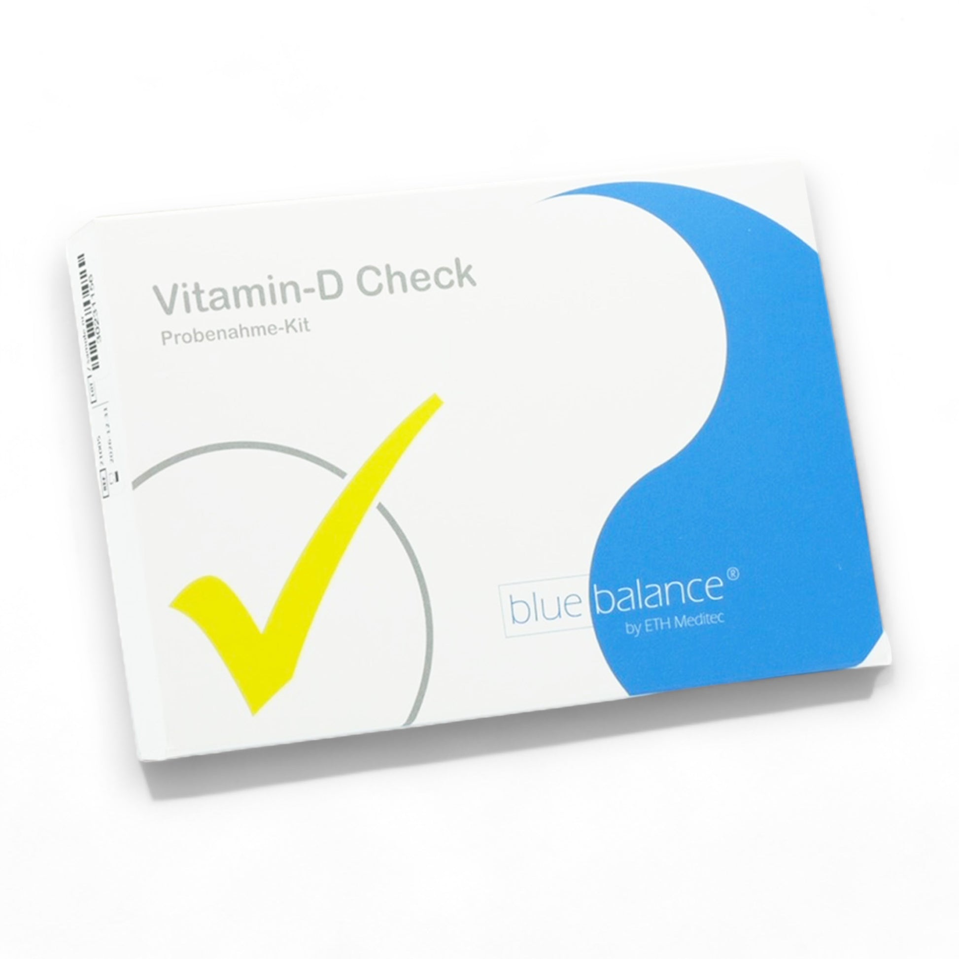 blue balance® Vitamin D Test - Ermitteln Sie Ihren Vitamin-D-Wert und beugen Sie einem Mangel frühzeitig vor - ETH Meditec präsentiert mit einem weißen Hintergrund