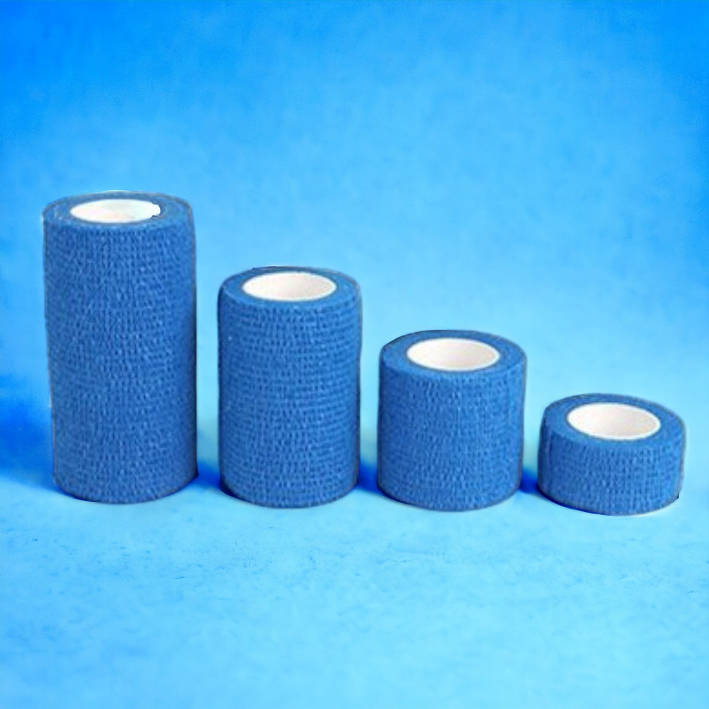 Selbstklebender elastischer Verband - 2,5 cm x 4,5 m - blau, 24 Rollen