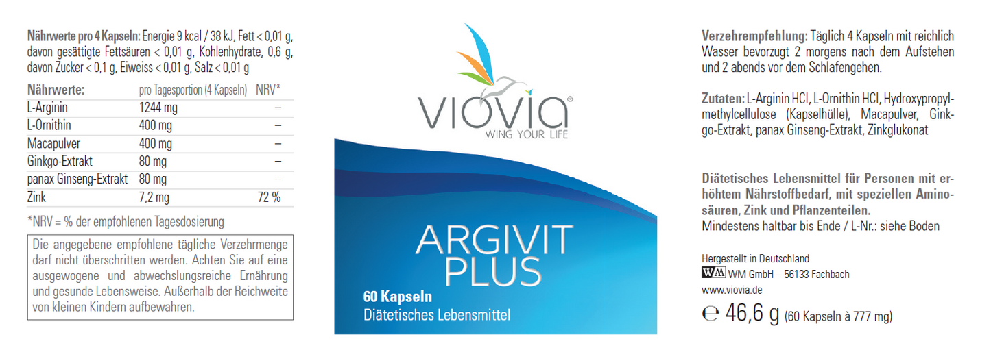Argivit Plus - Diätisches Lebensmittel, Vitalität und Leistungsfähigkeit